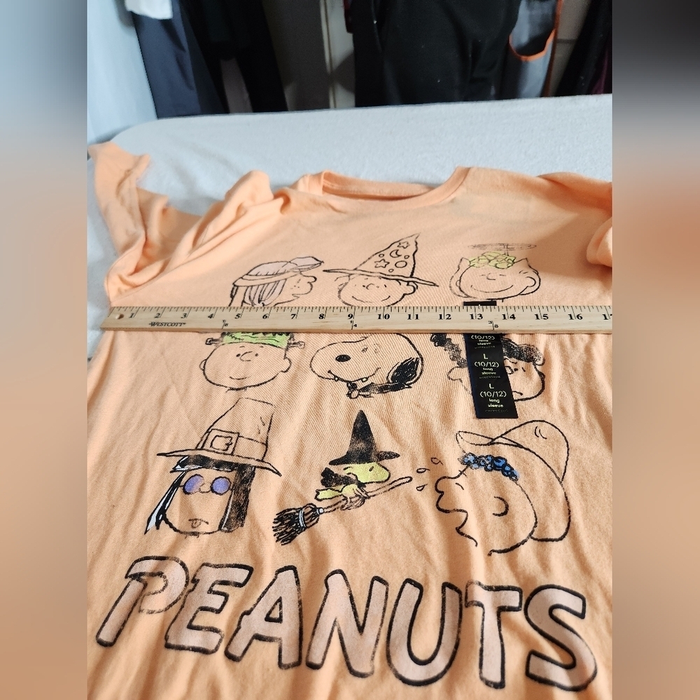 Art Class Orange Peanuts T-Shirt - L(10-12) - Picture 7 of 15